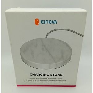 EINOVA 10W Qi Wireless Charging Stone White Marble